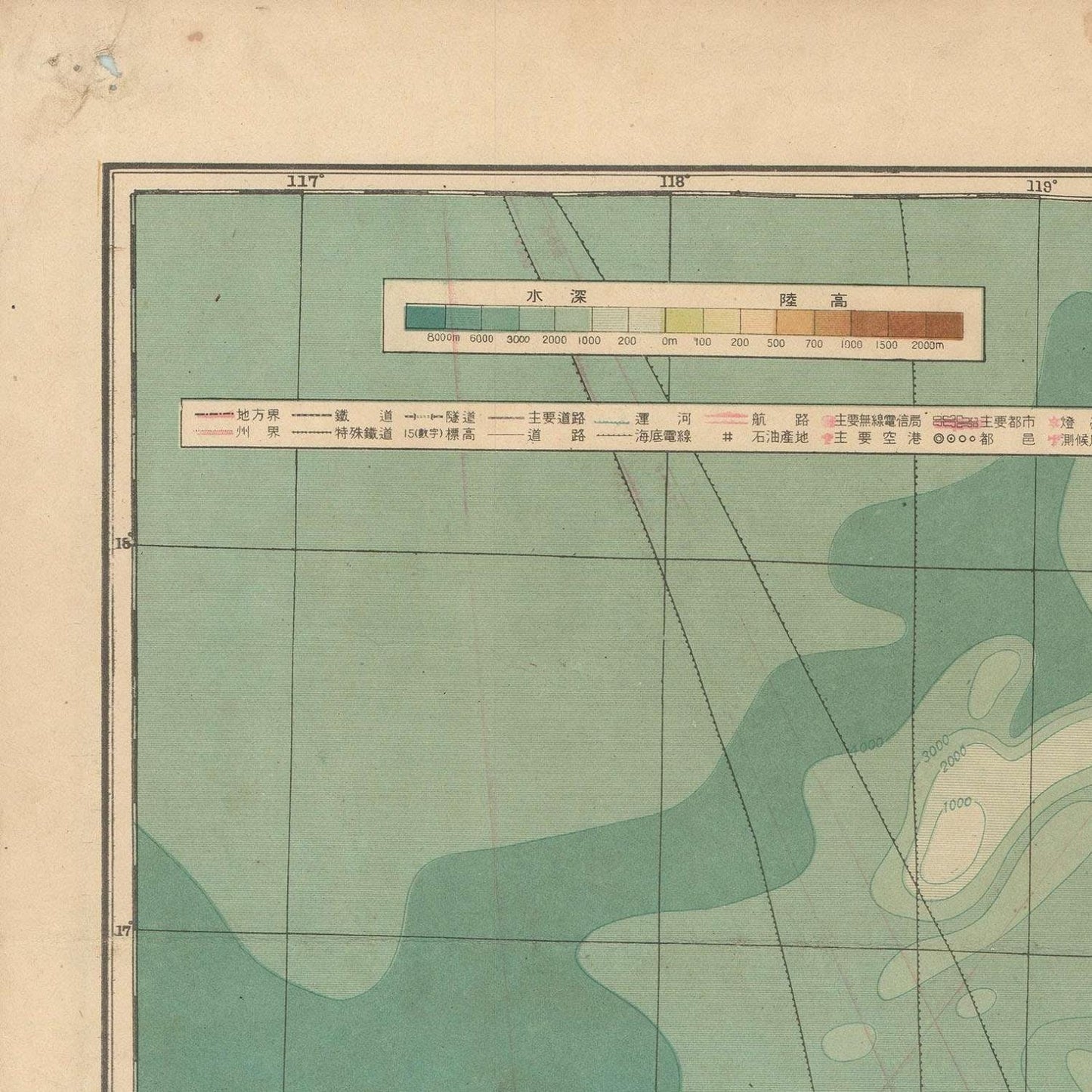 detail of the map from the top left corner