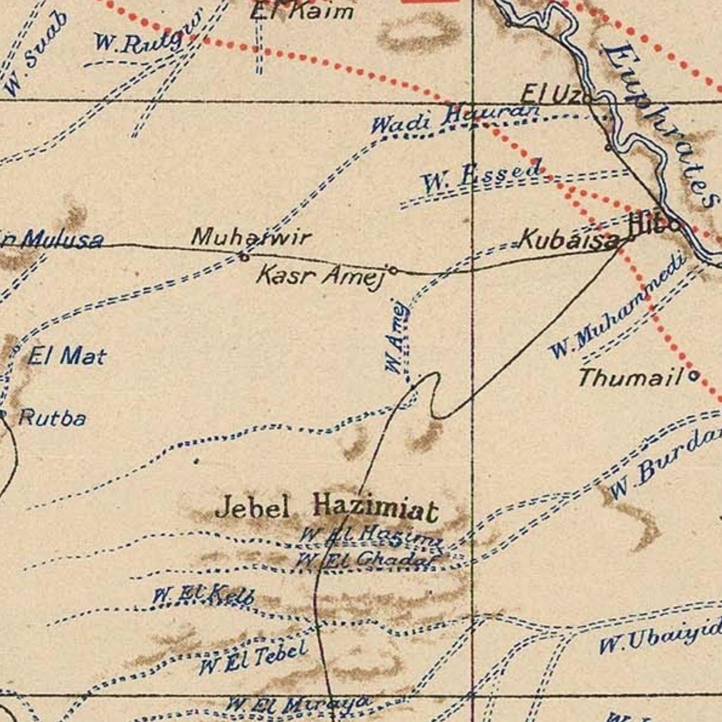 detail of the map from the centre 