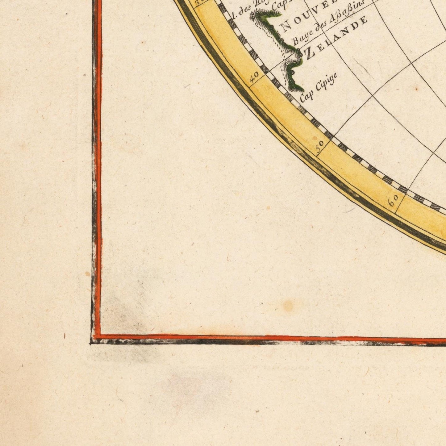 detail of the map from the bottom left corner