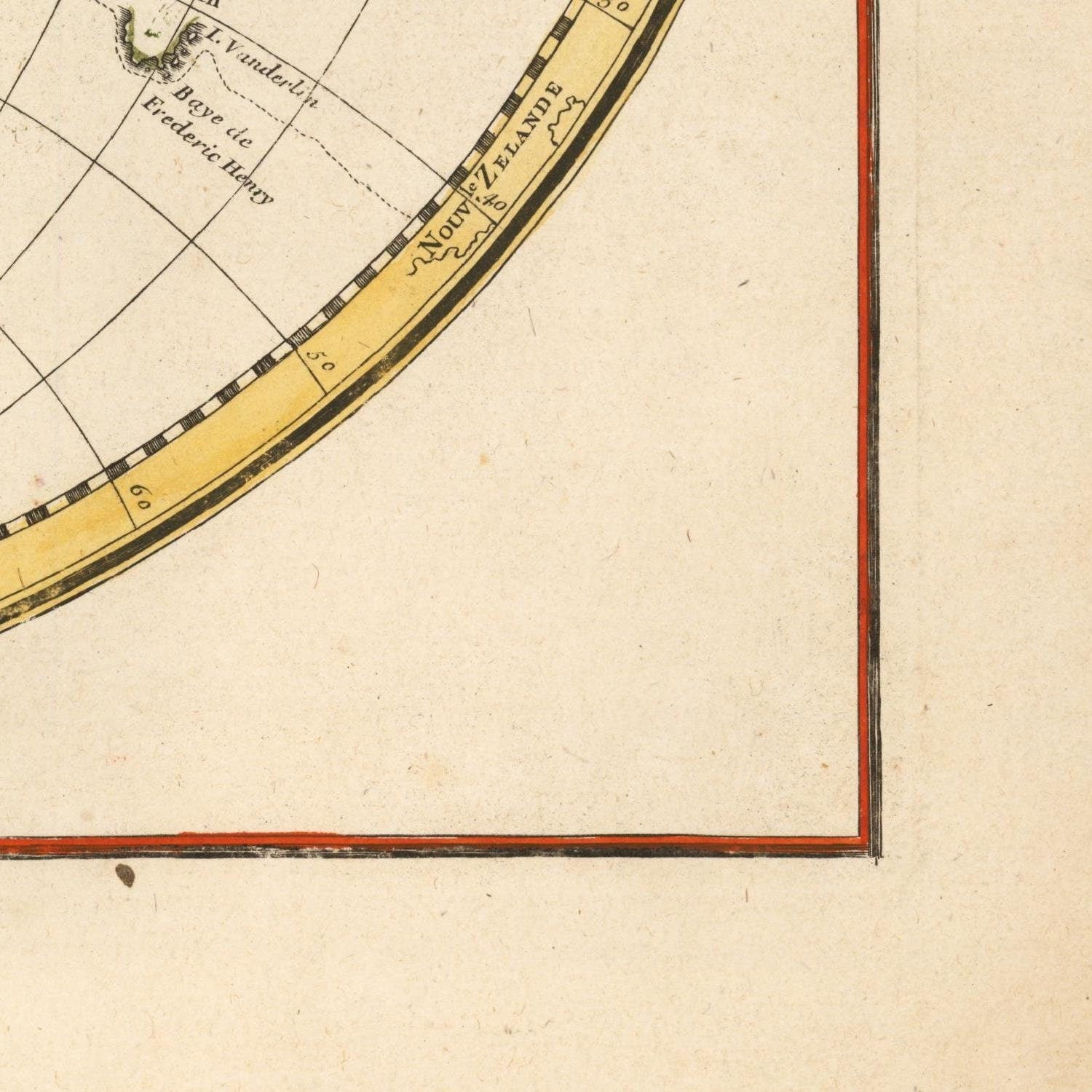 detail of the map from the bottom right corner