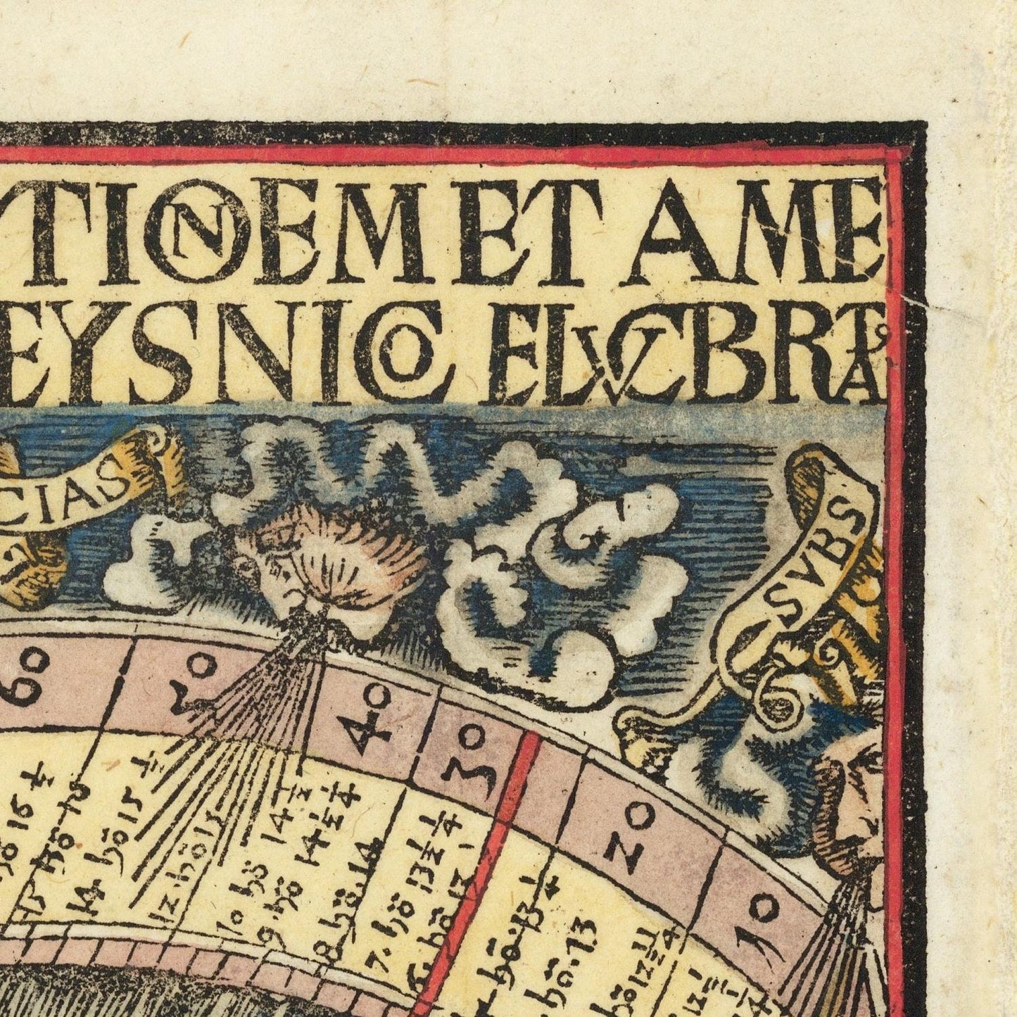 detail of the map from the top right corner