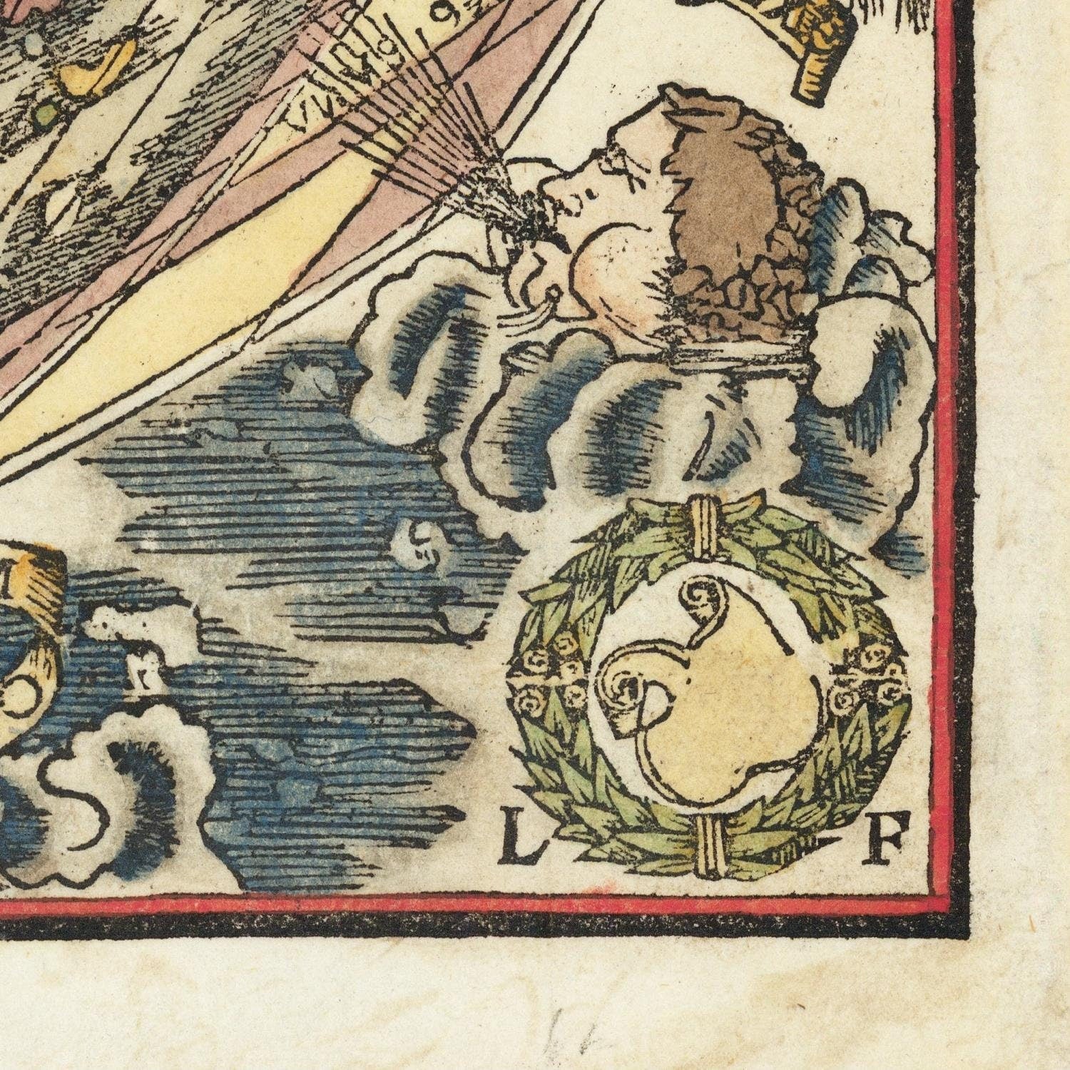 detail of the map from the bottom right corner