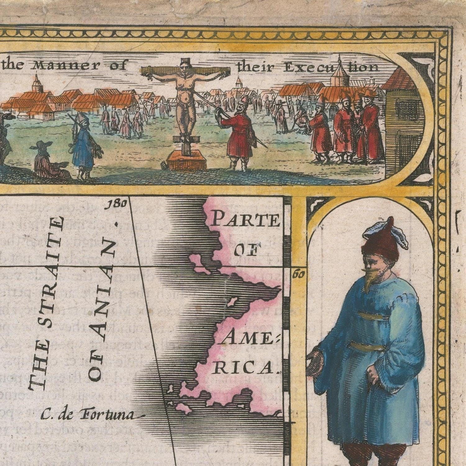 detail of the map from the top right corner