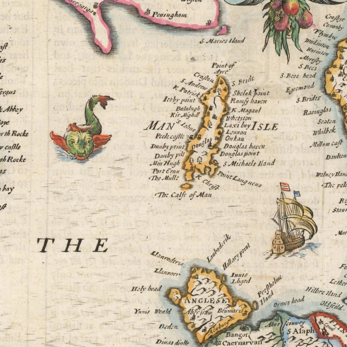 detail of the map from the centre left