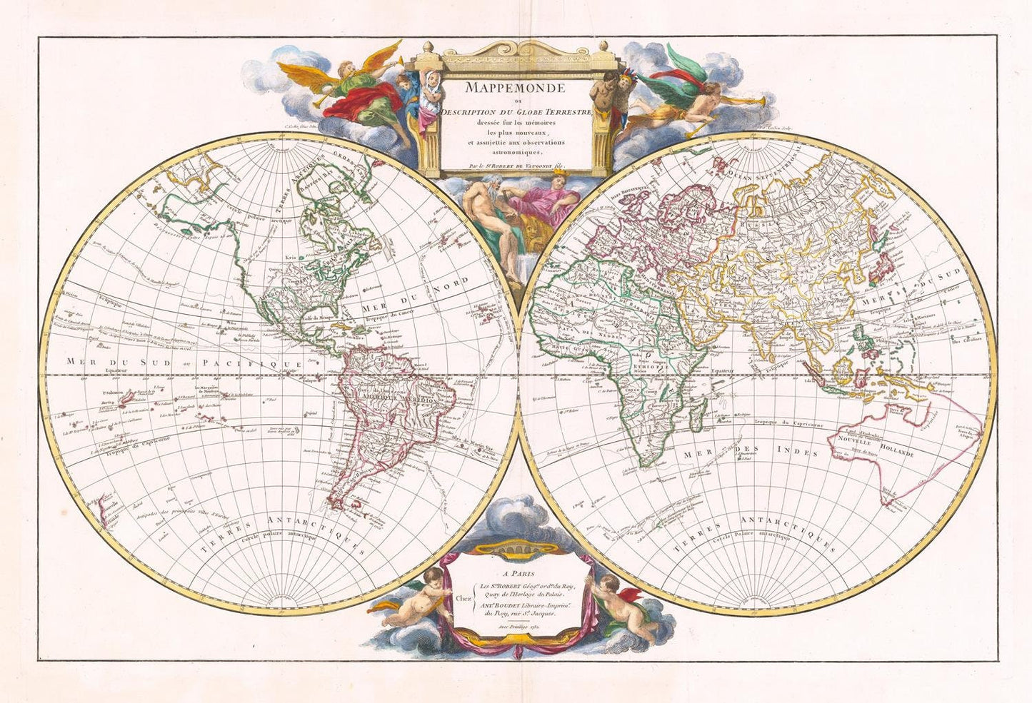 presentation of the map reproduction without a frame