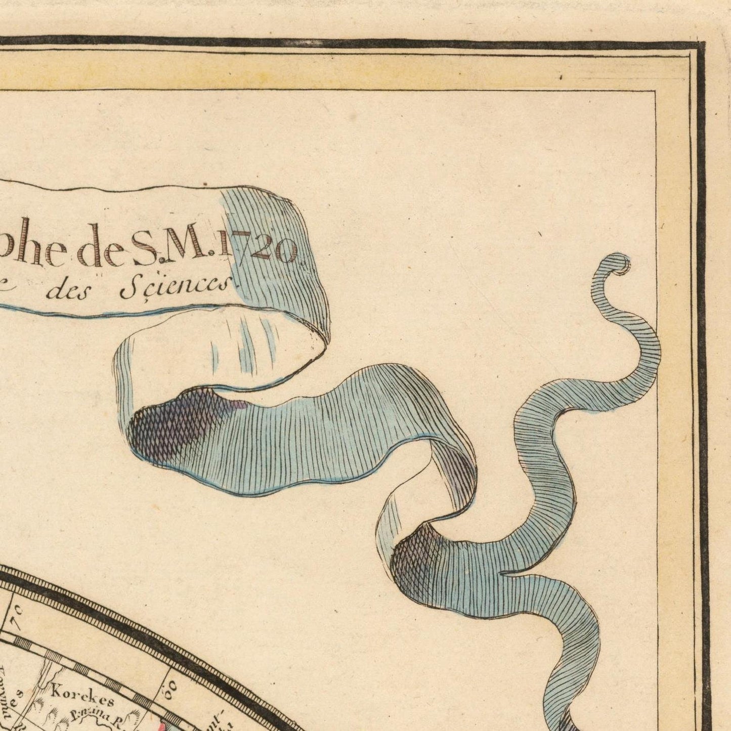 detail of the map from the top right corner