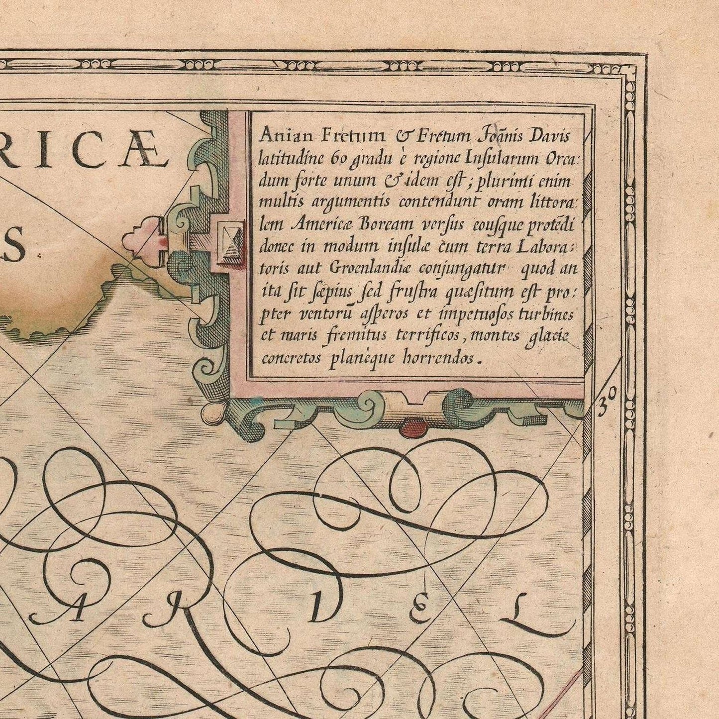 detail of the map from the top right corner