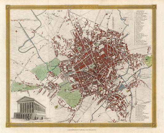 presentation of the map reproduction without a frame