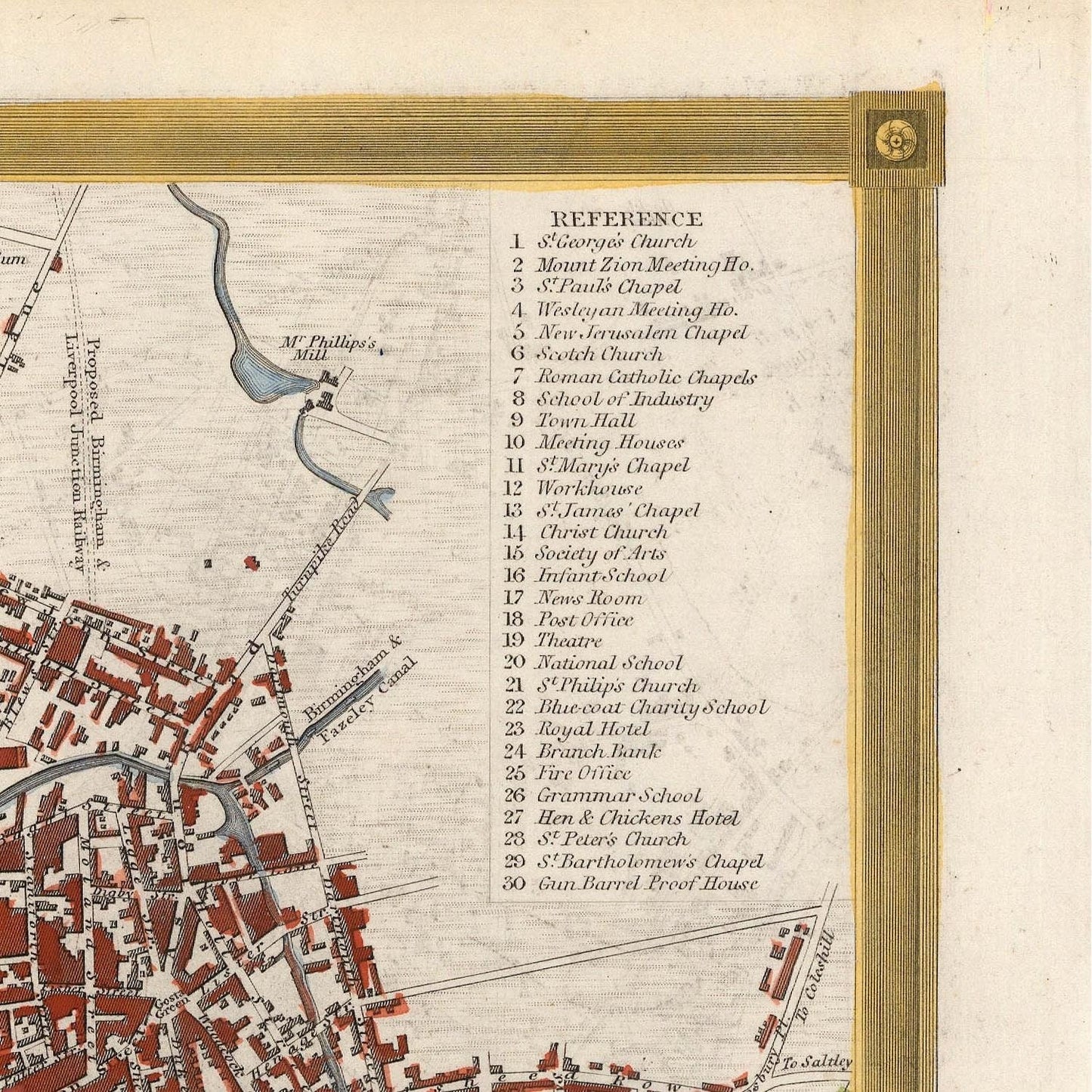 detail of the map from the top right corner