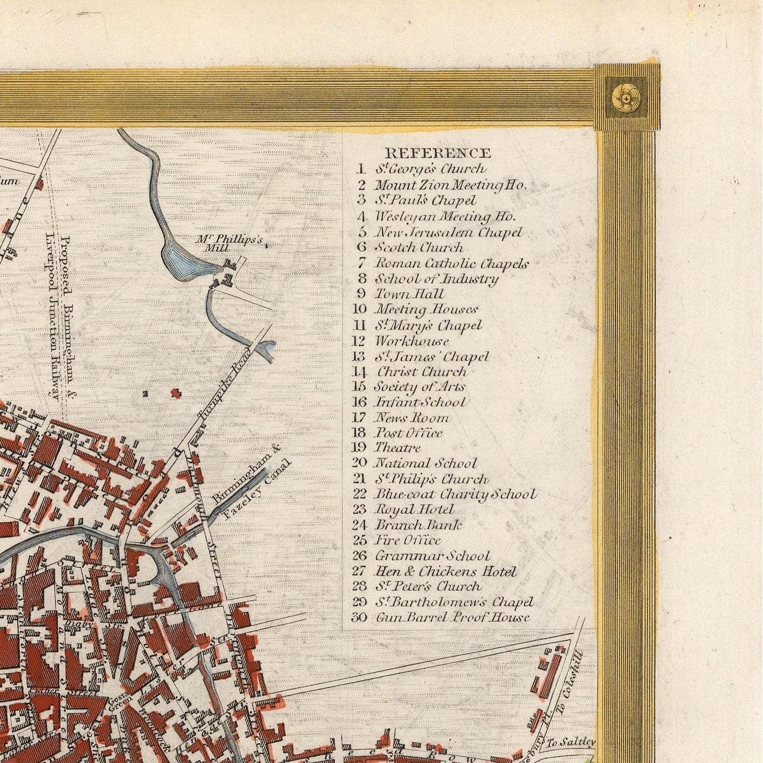 detail of the map from the top right corner