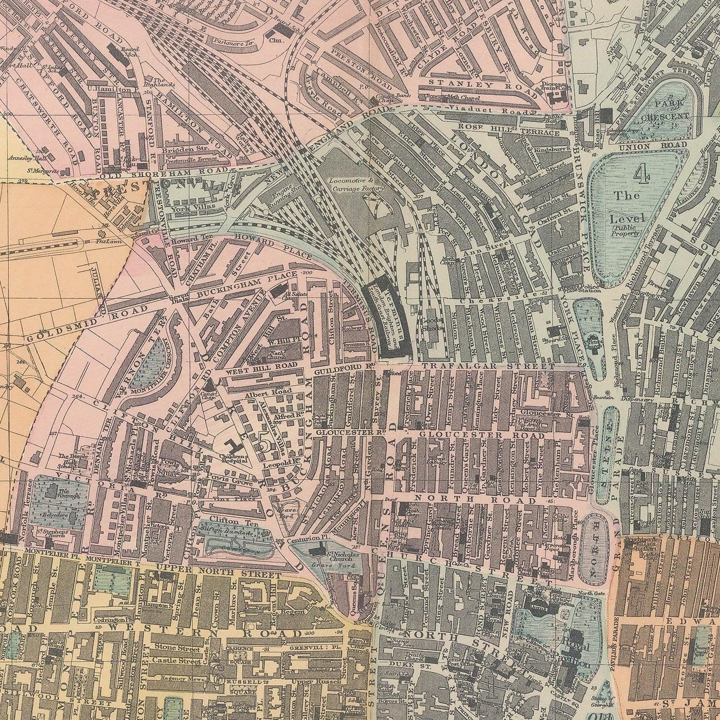 detail of the map from the centre 