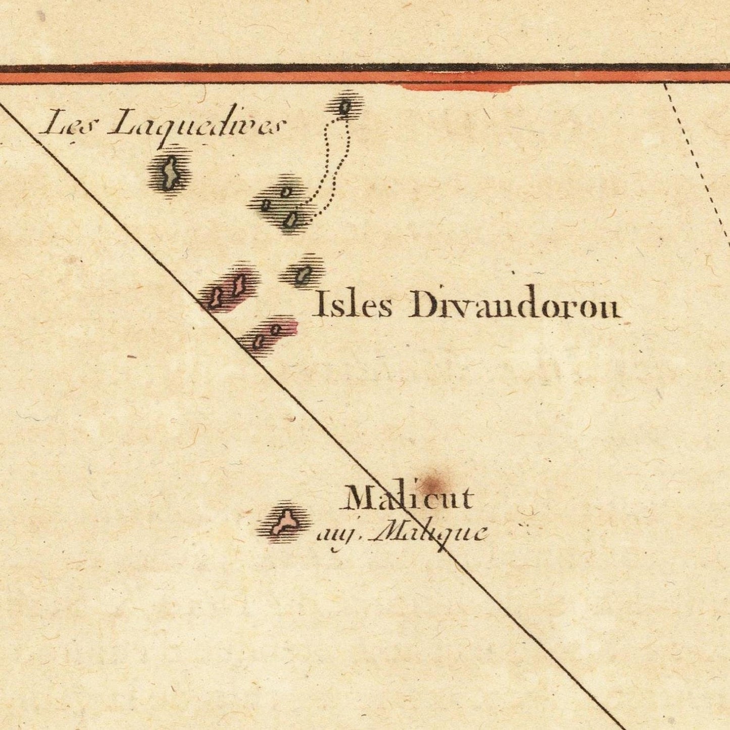 detail of the map from the centre left