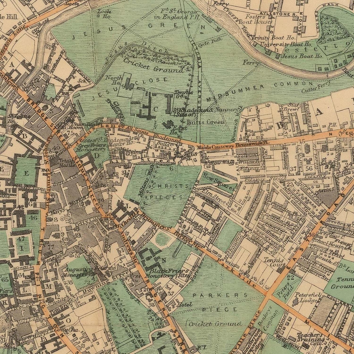 detail of the map from the centre 