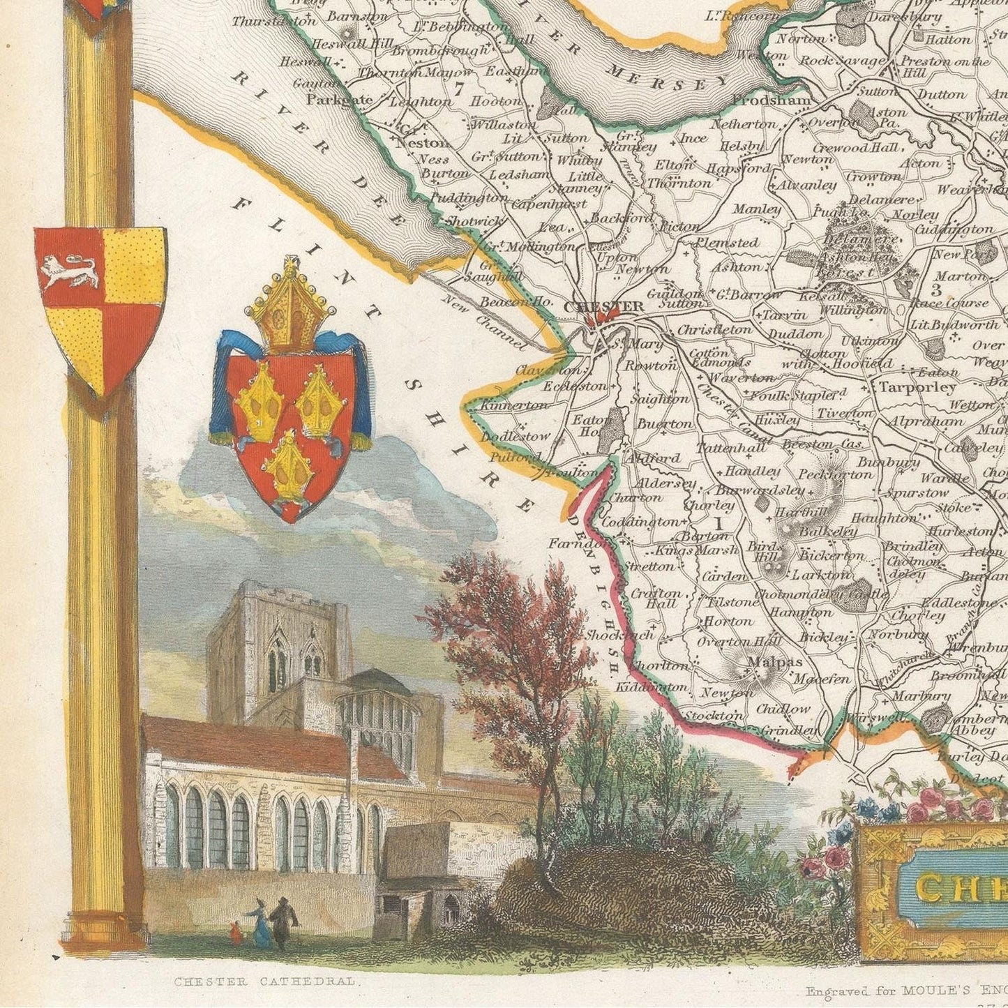 detail of the map from the bottom left corner