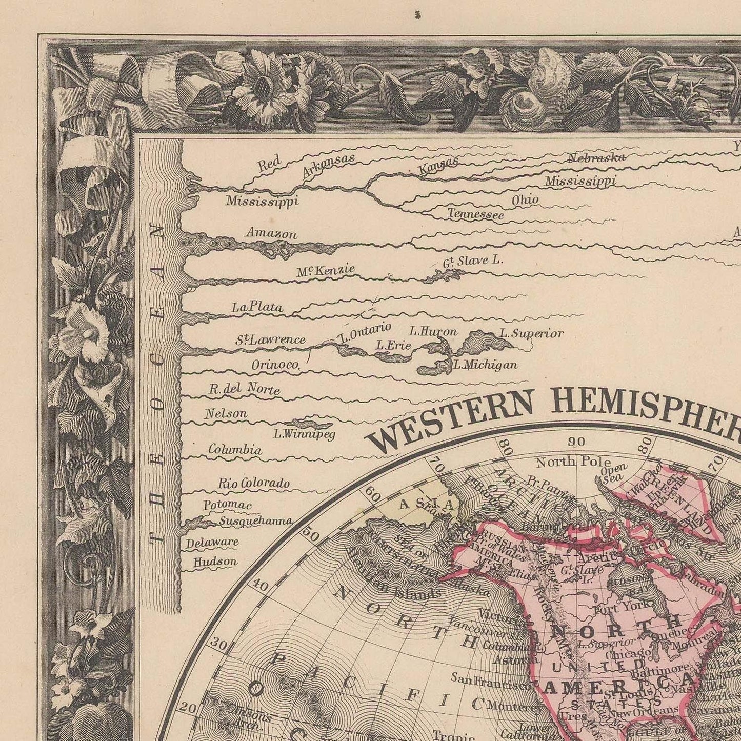 detail of the map from the top left corner