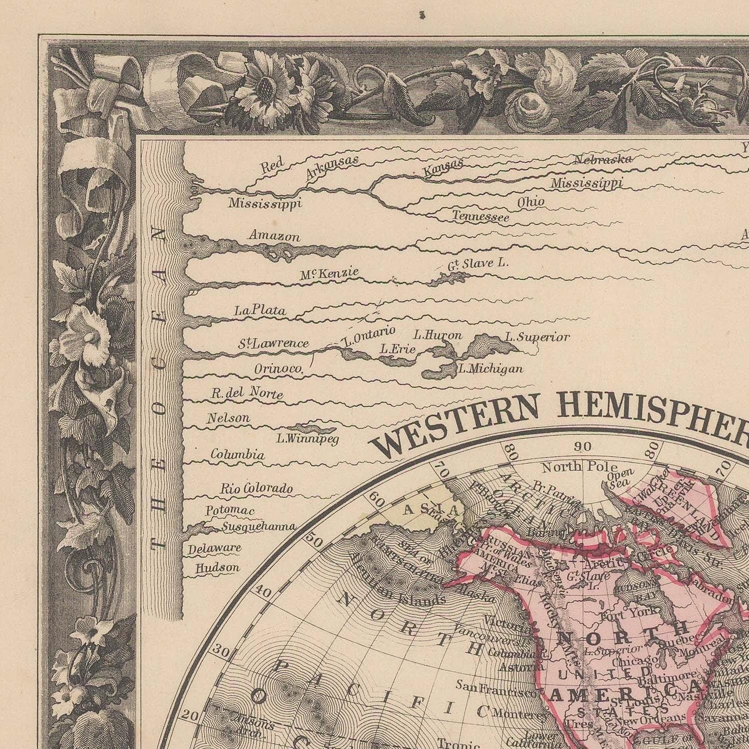 detail of the map from the top left corner