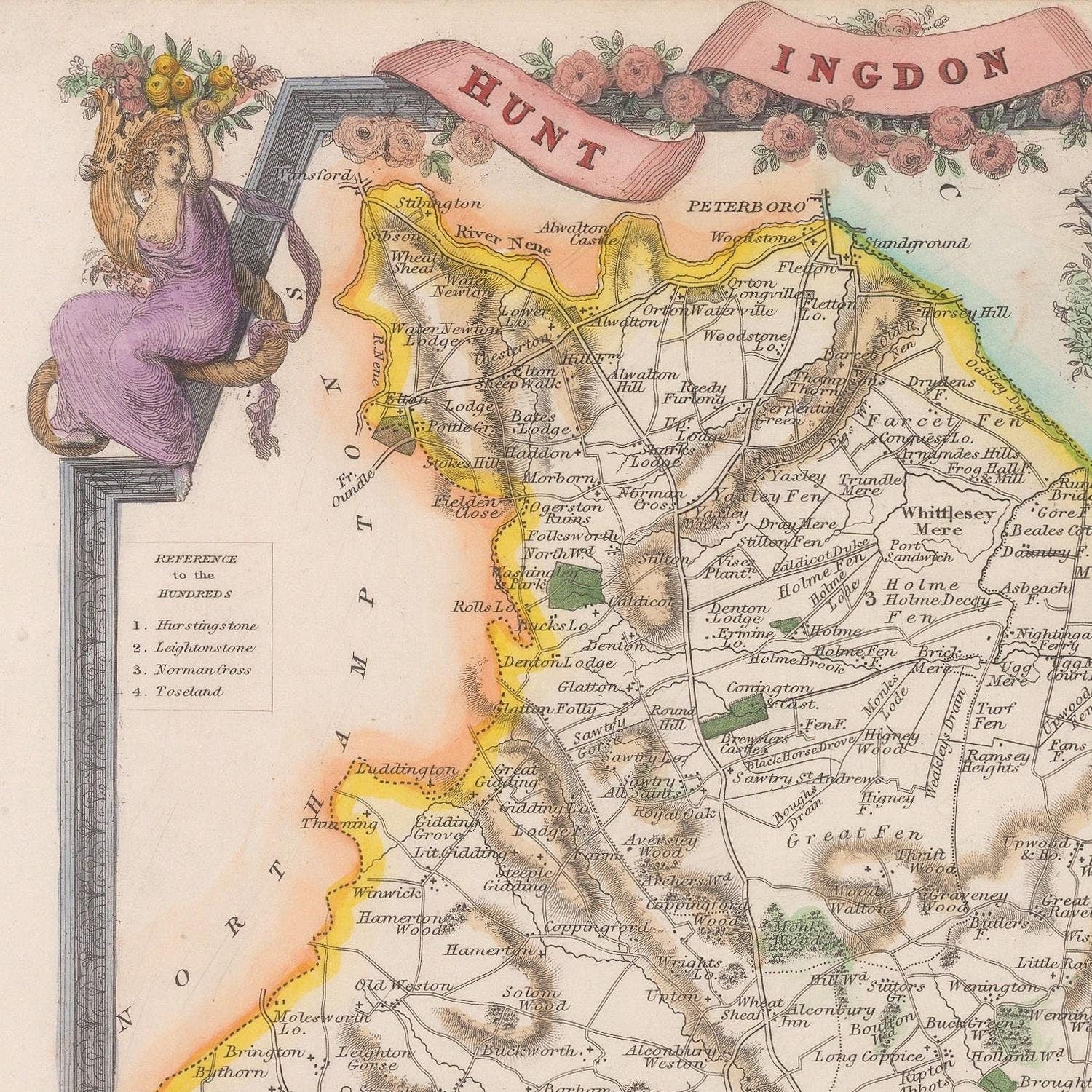 detail of the map from the top left corner