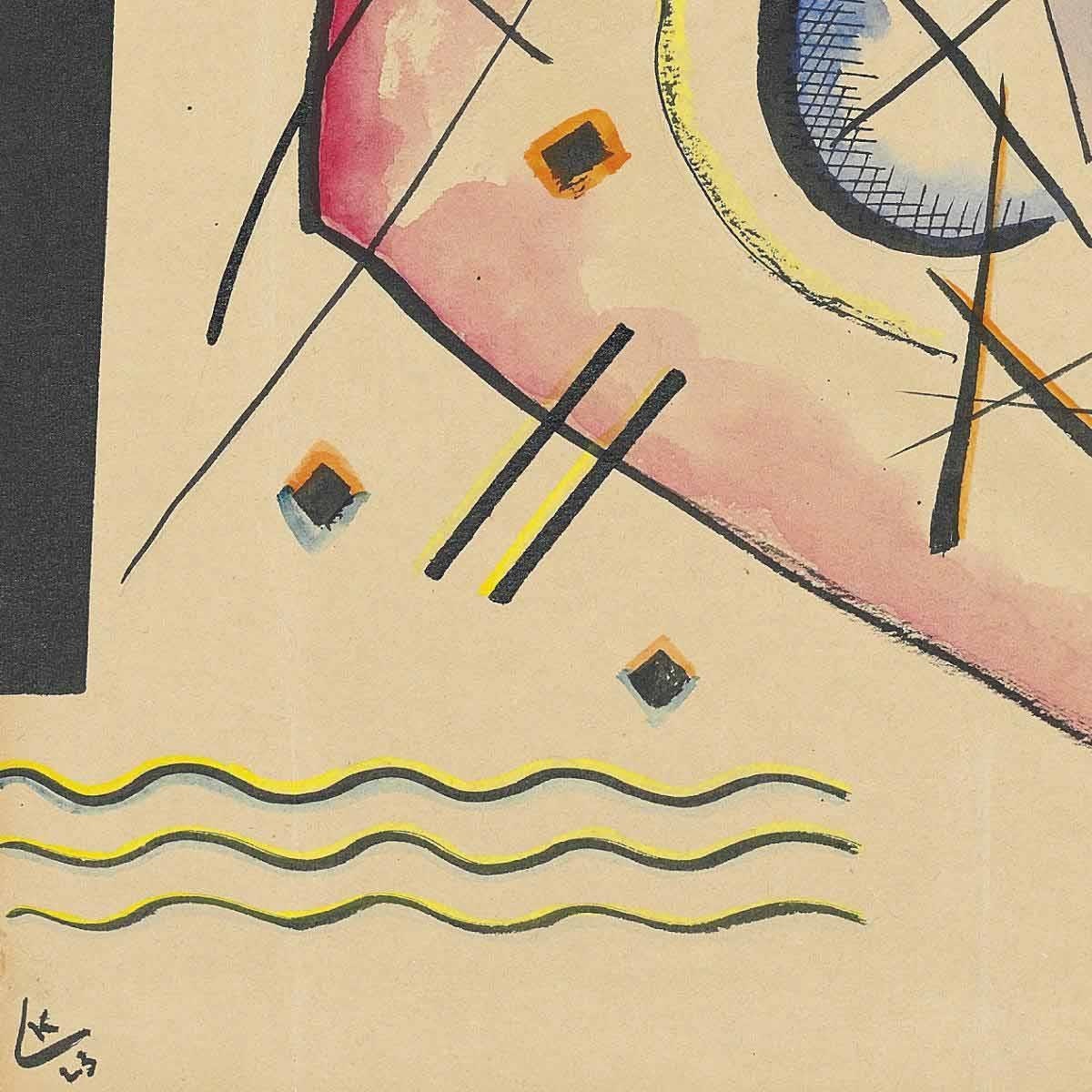 detail of the fine art reproduction from the bottom left corner