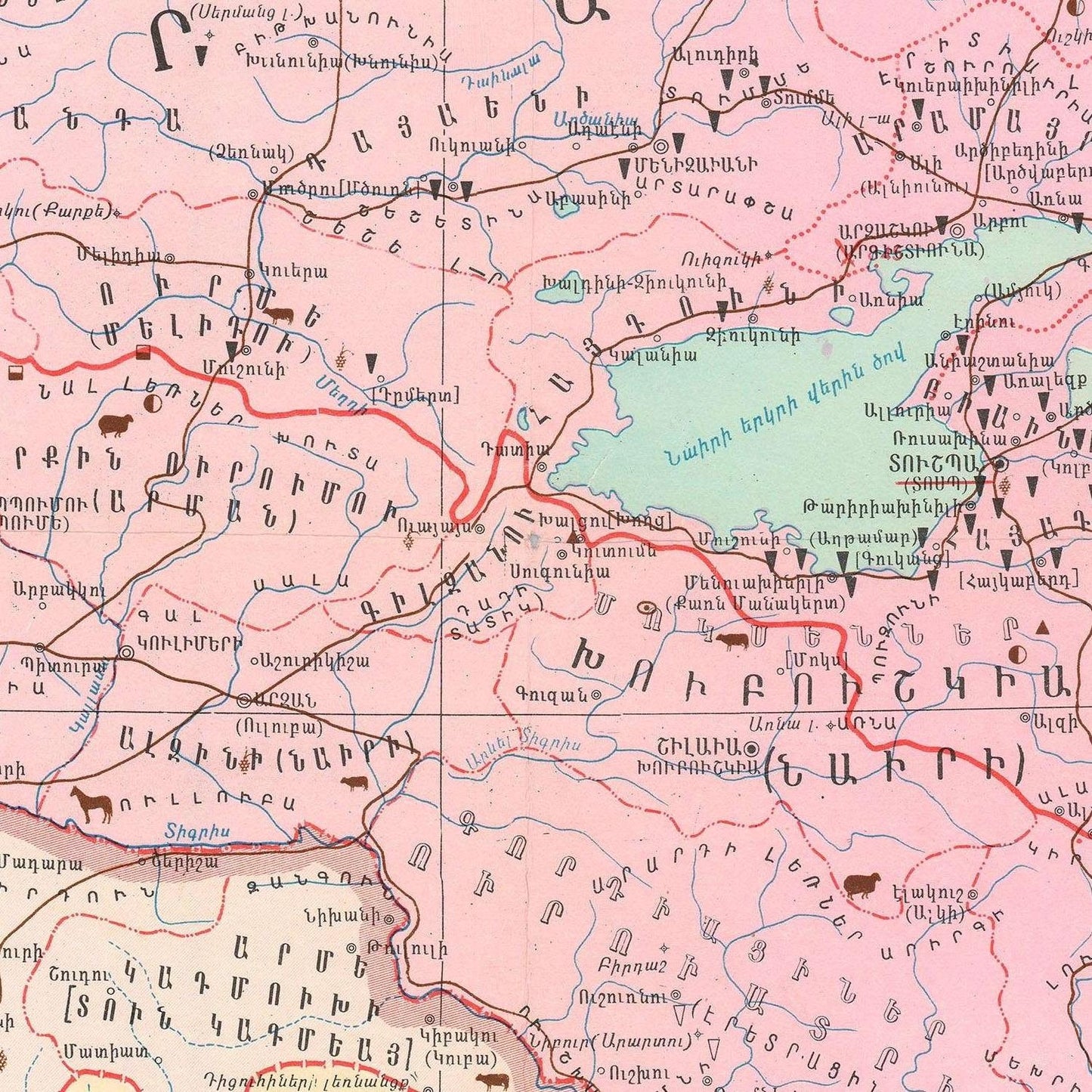 detail of the map from the centre 