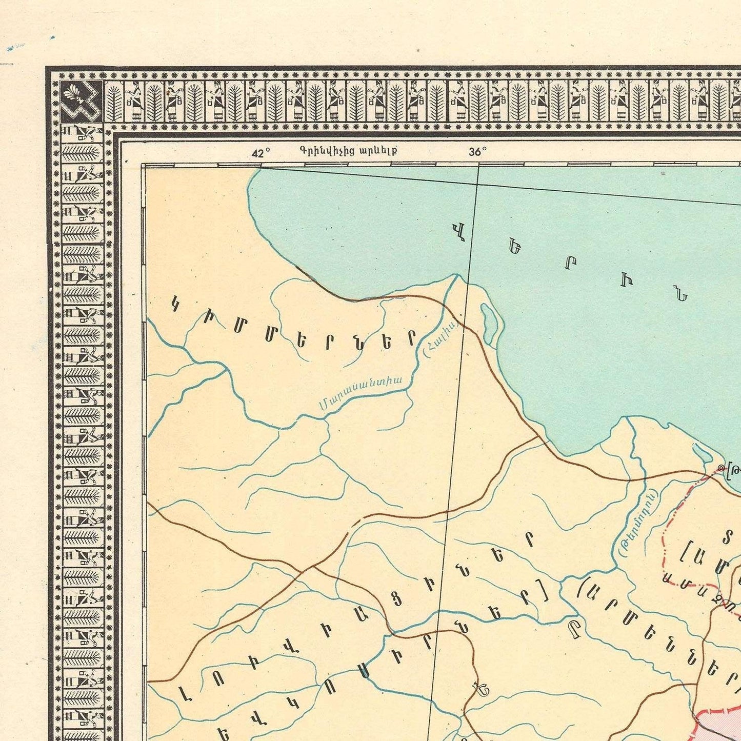 detail of the map from the top left corner