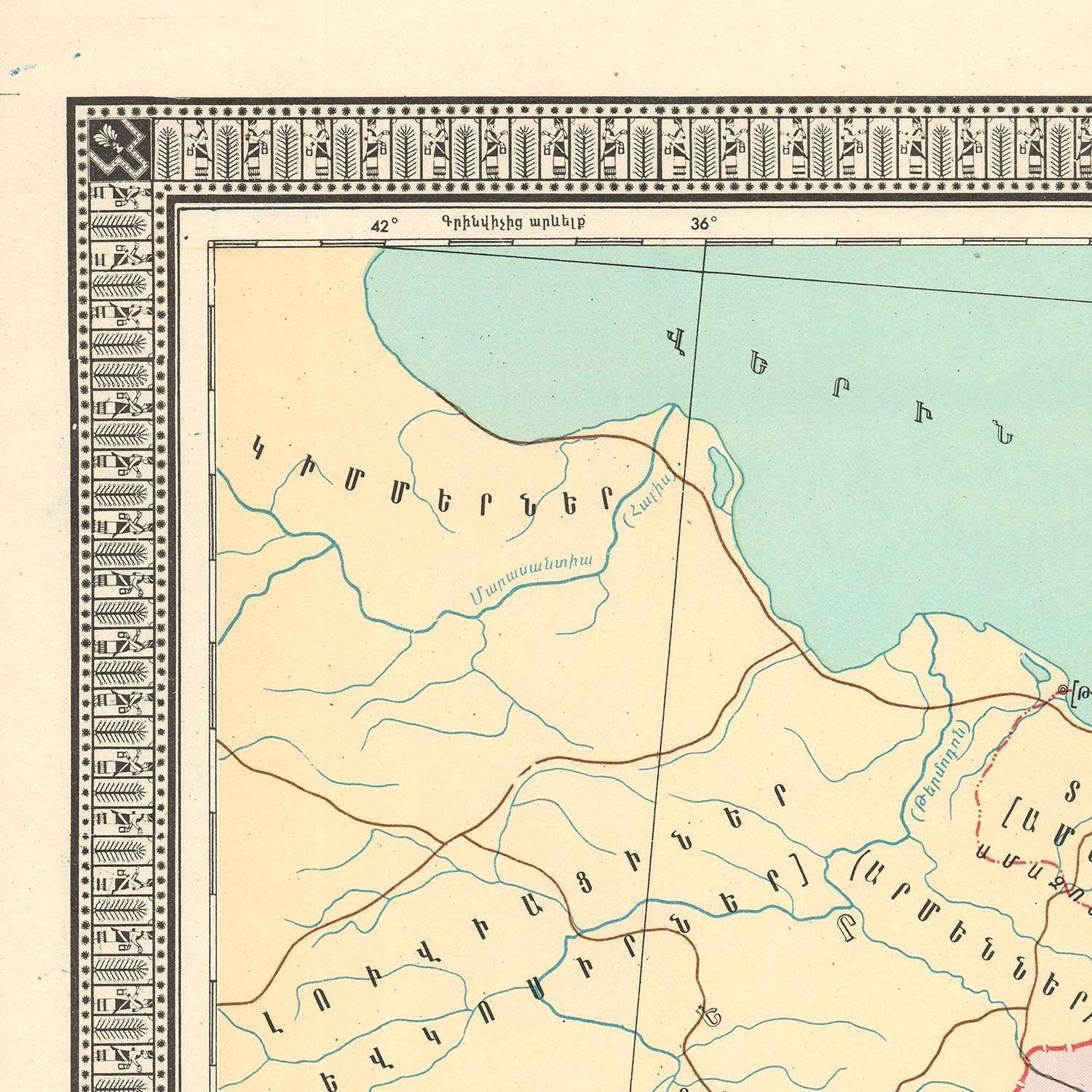 detail of the map from the top left corner