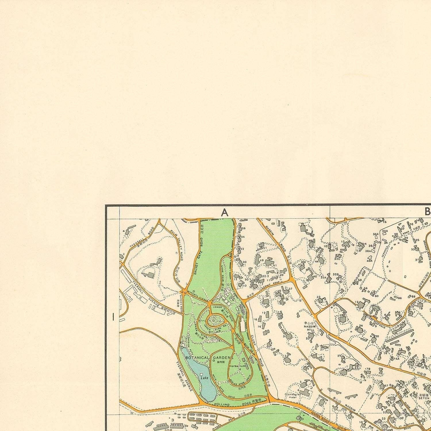 detail of the map from the top left corner