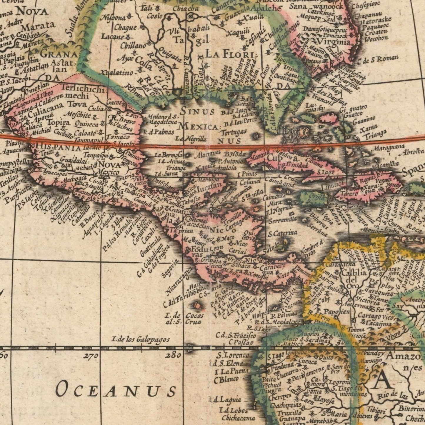 detail of the map from the centre 