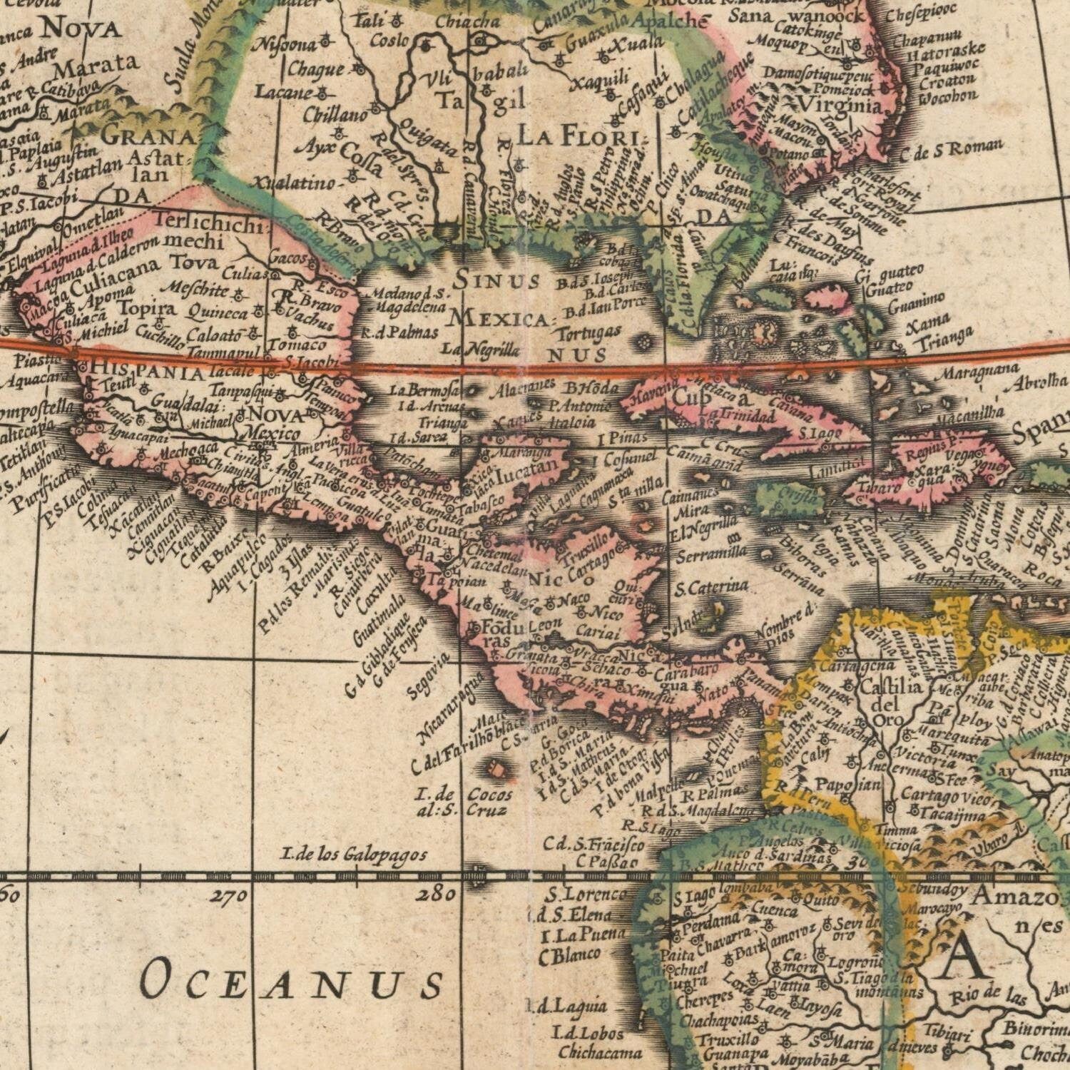detail of the map from the centre 