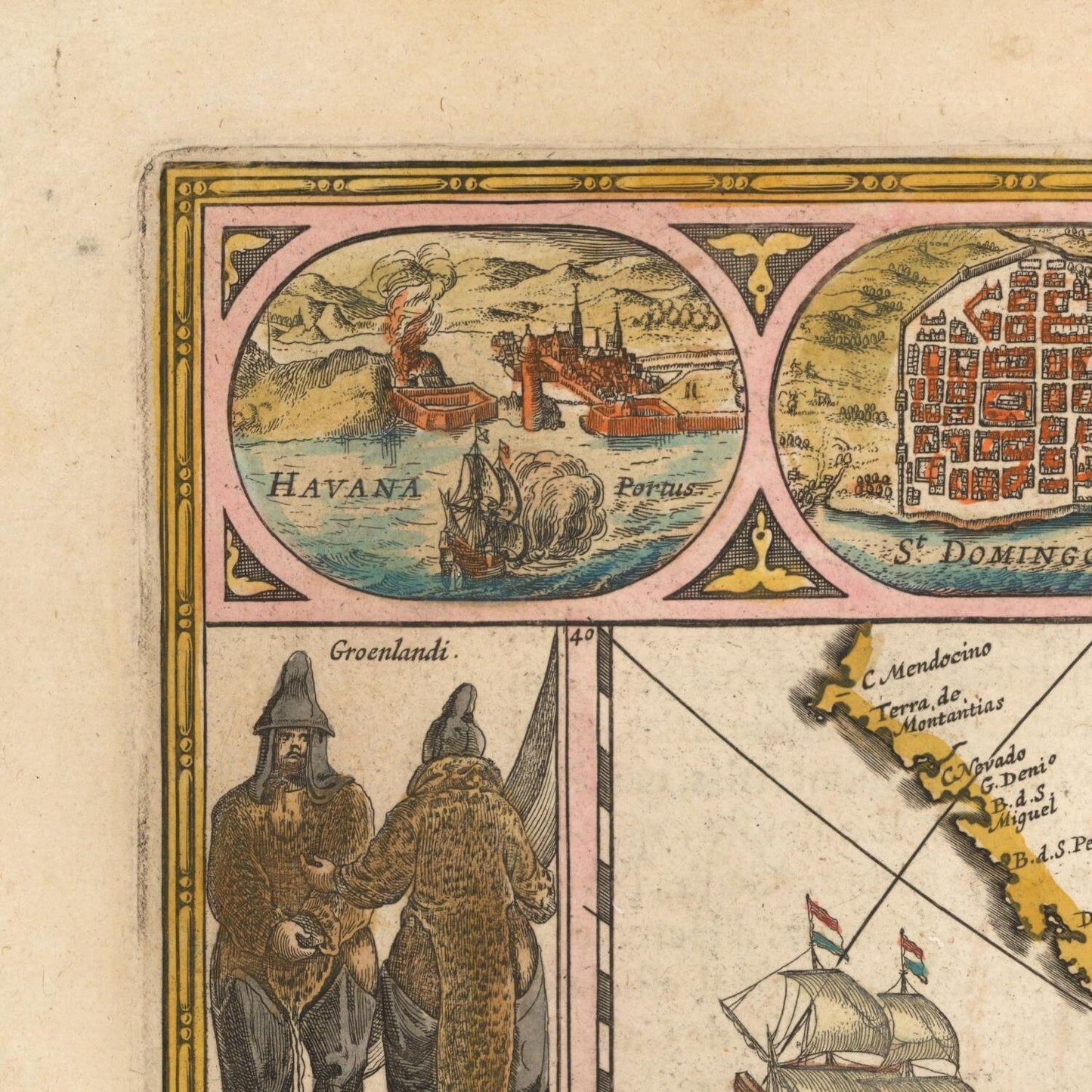 detail of the map from the top left corner