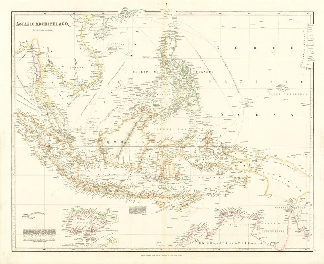 presentation of the map reproduction without a frame