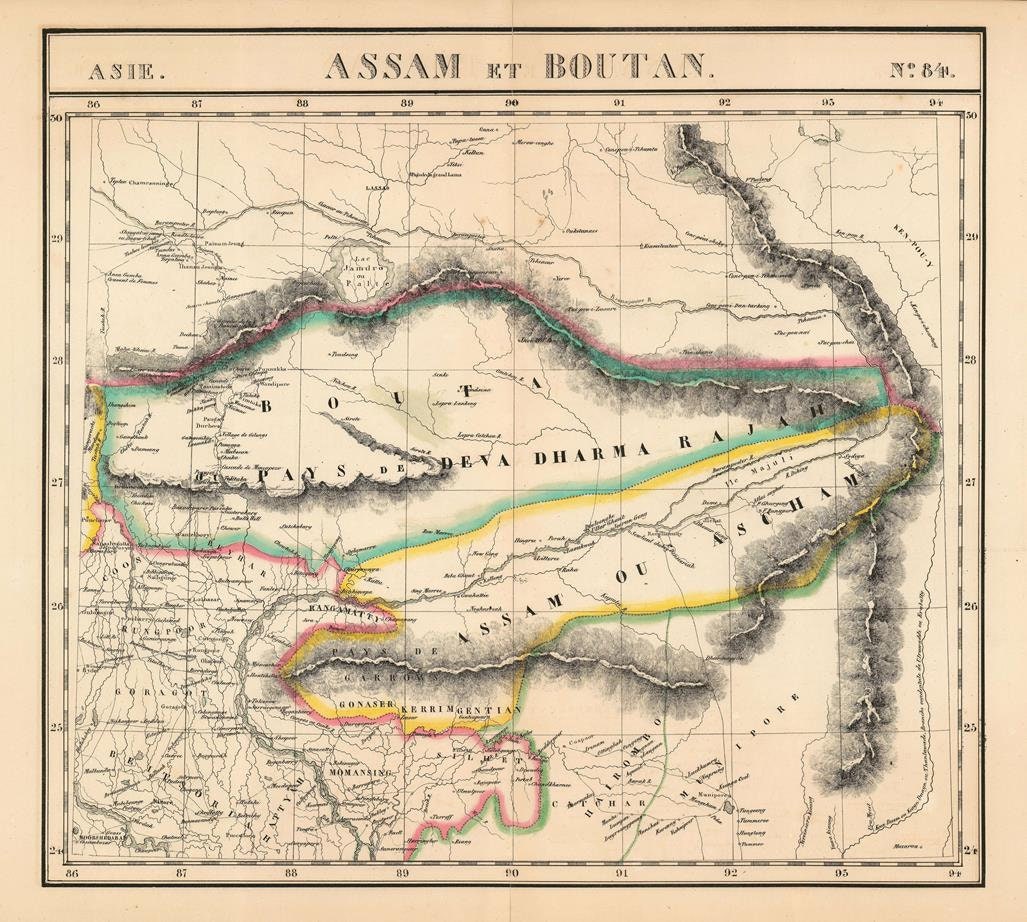 presentation of the map reproduction without a frame