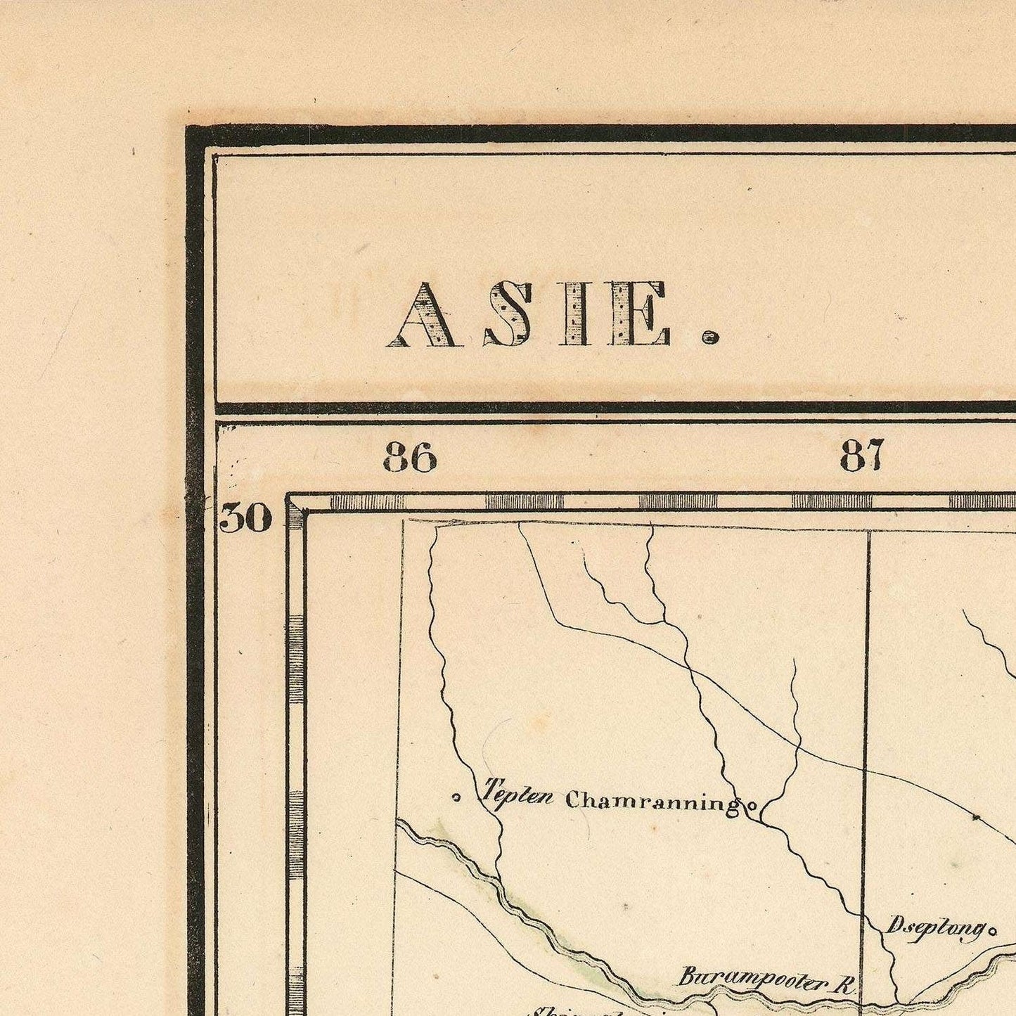 detail of the map from the top left corner