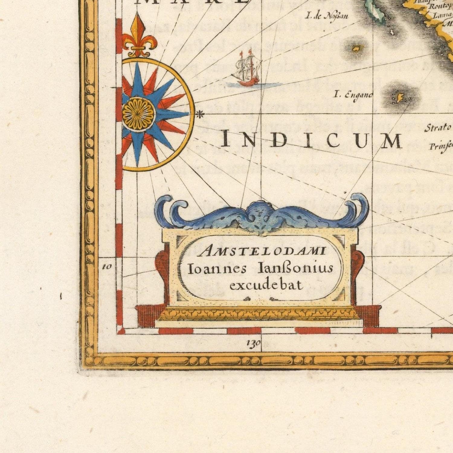 detail of the map from the bottom left corner