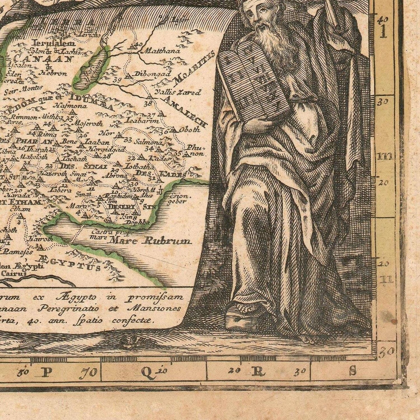 detail of the map from the bottom right corner