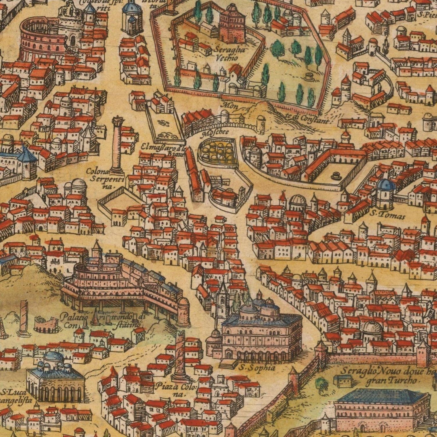 detail of the map from the centre 