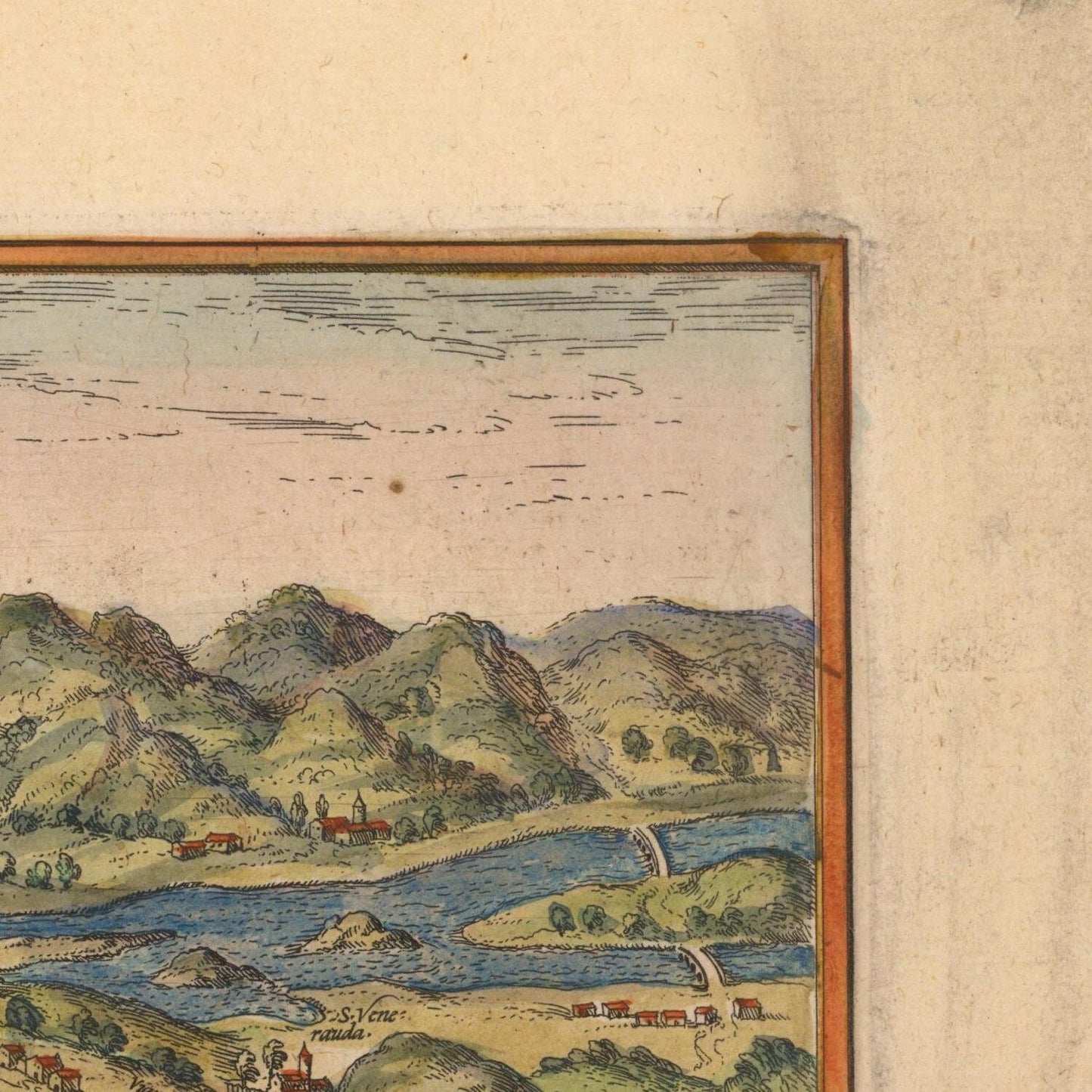 detail of the map from the top right corner