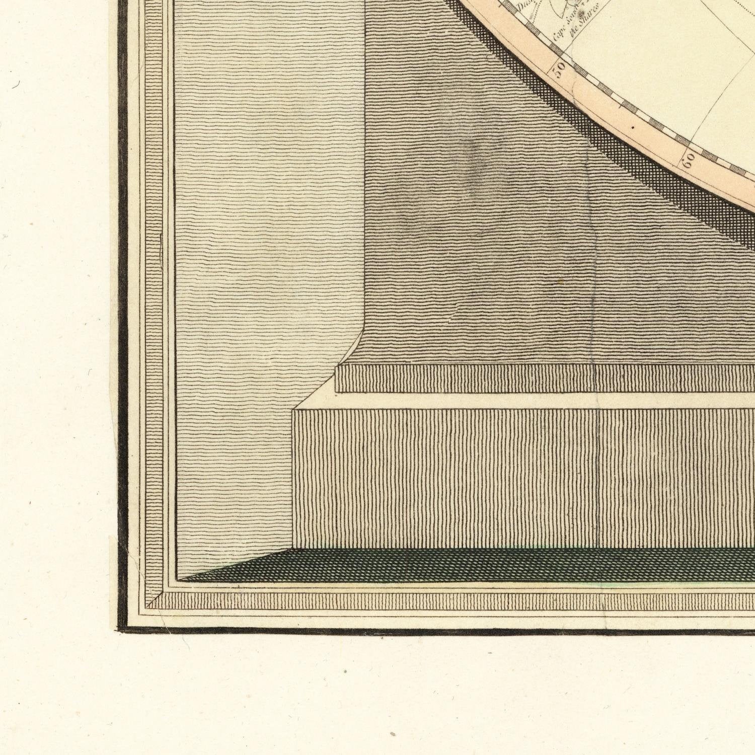 detail of the map from the bottom left corner