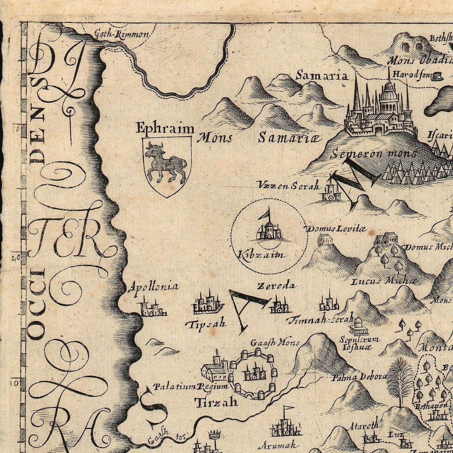 detail of the map from the top left corner