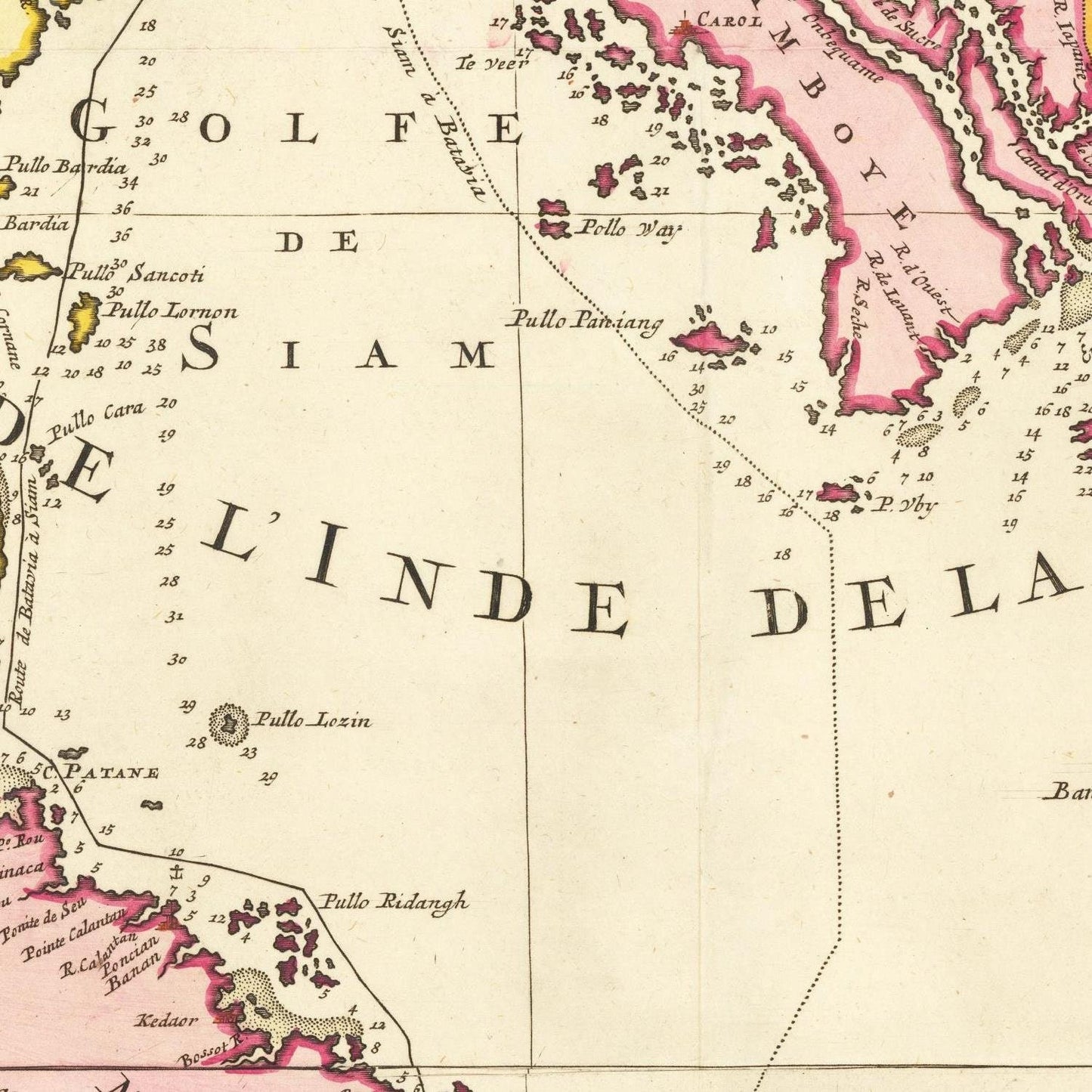 detail of the map from the centre left