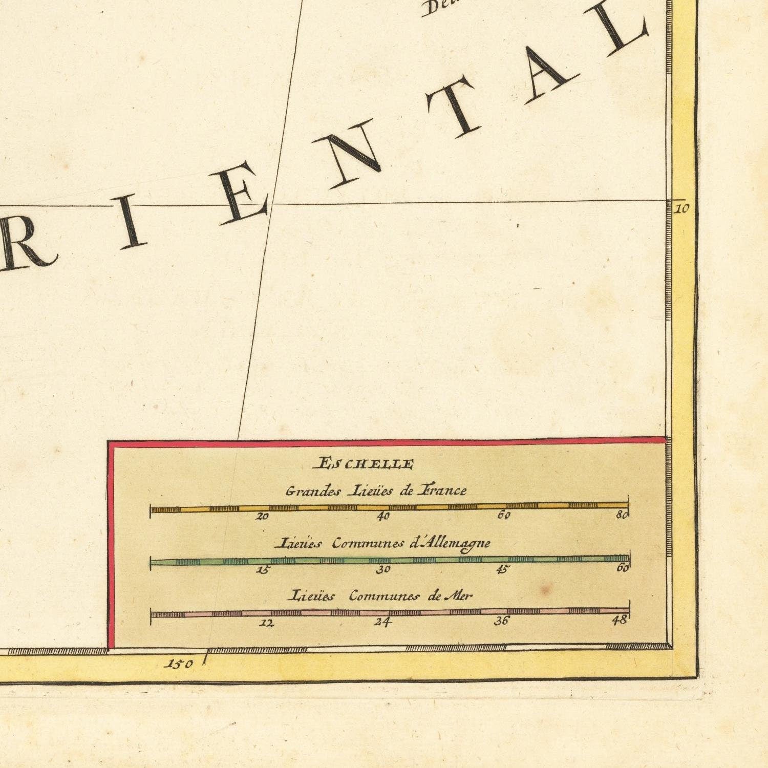 detail of the map from the bottom right corner