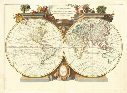 presentation of the map reproduction without a frame