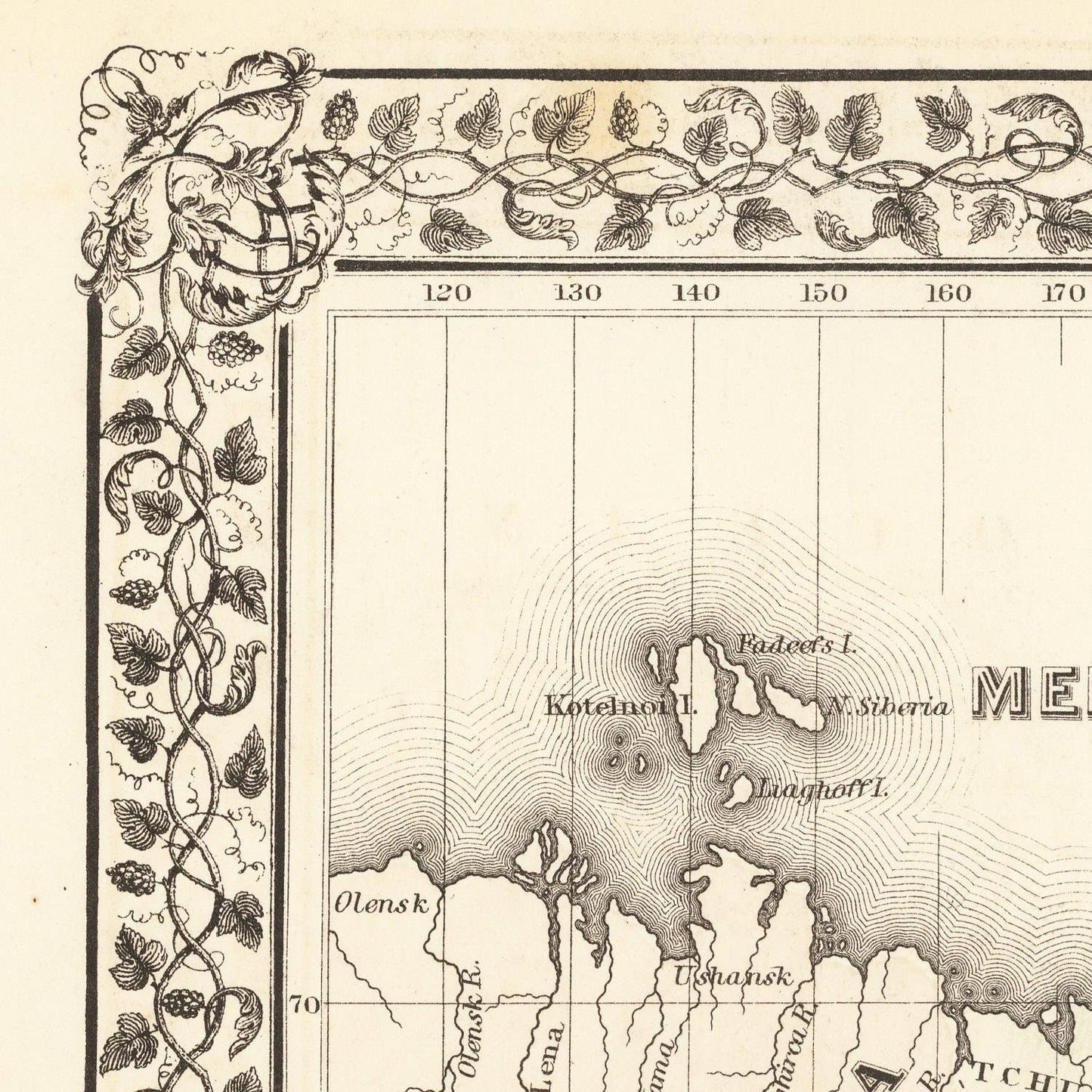 detail of the map from the top left corner