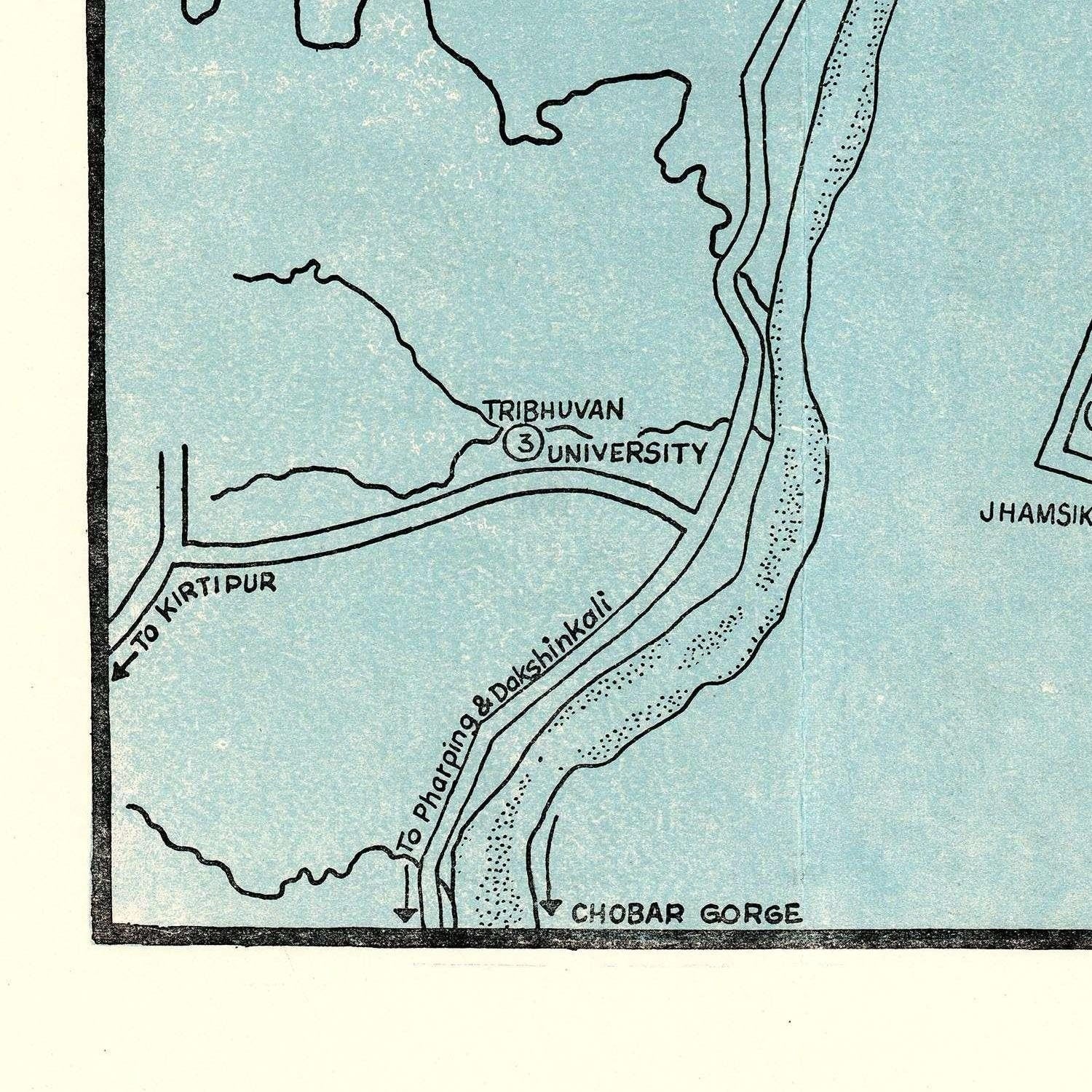 detail of the map from the bottom left corner