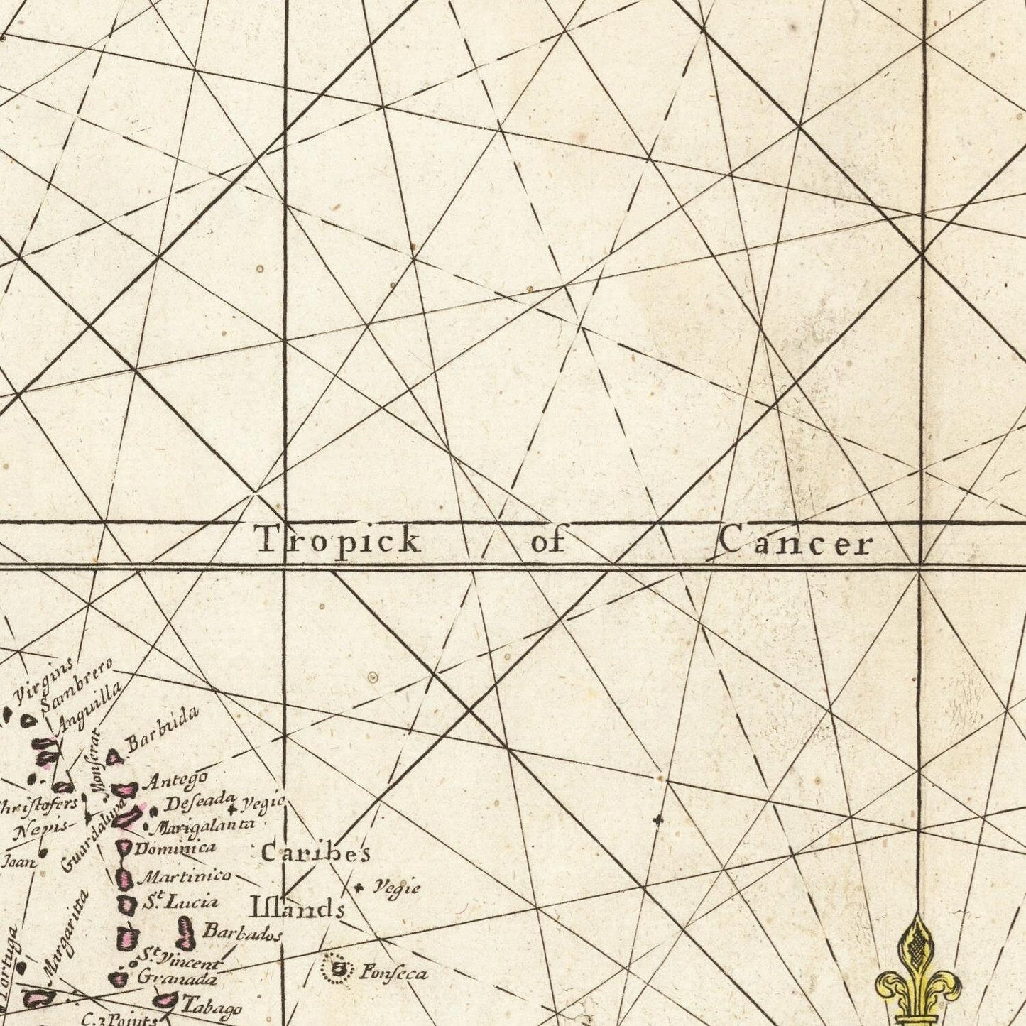 detail of the map from the centre left