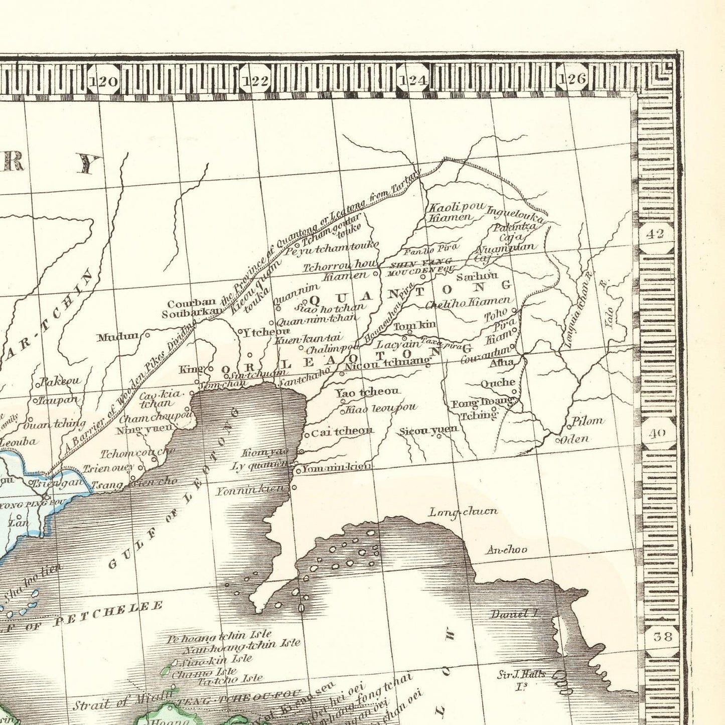 detail of the map from the top right corner