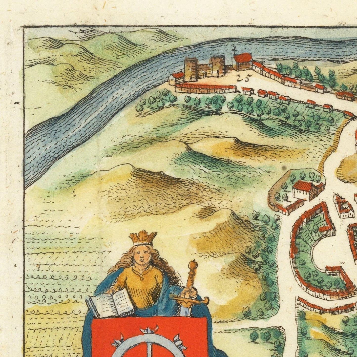 detail of the map from the top left corner