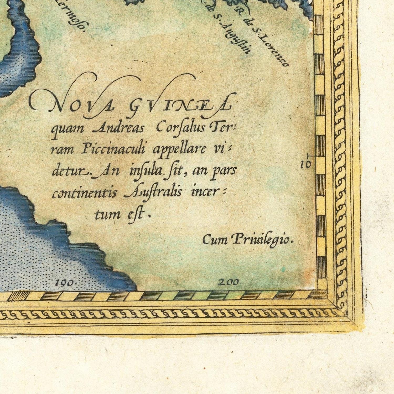 detail of the map from the bottom right corner