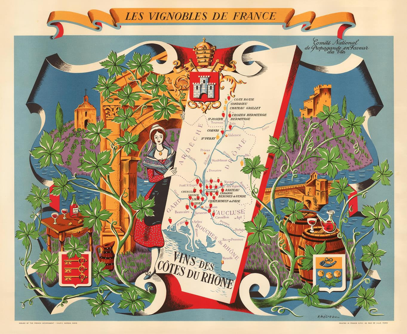 presentation of the map reproduction without a frame