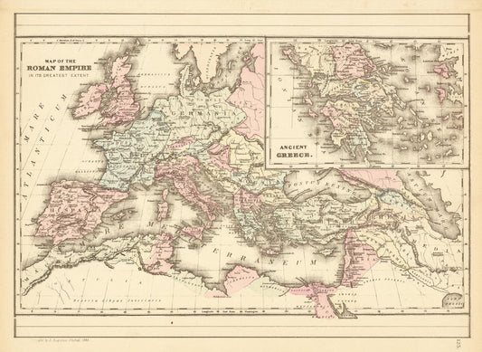 presentation of the map reproduction without a frame