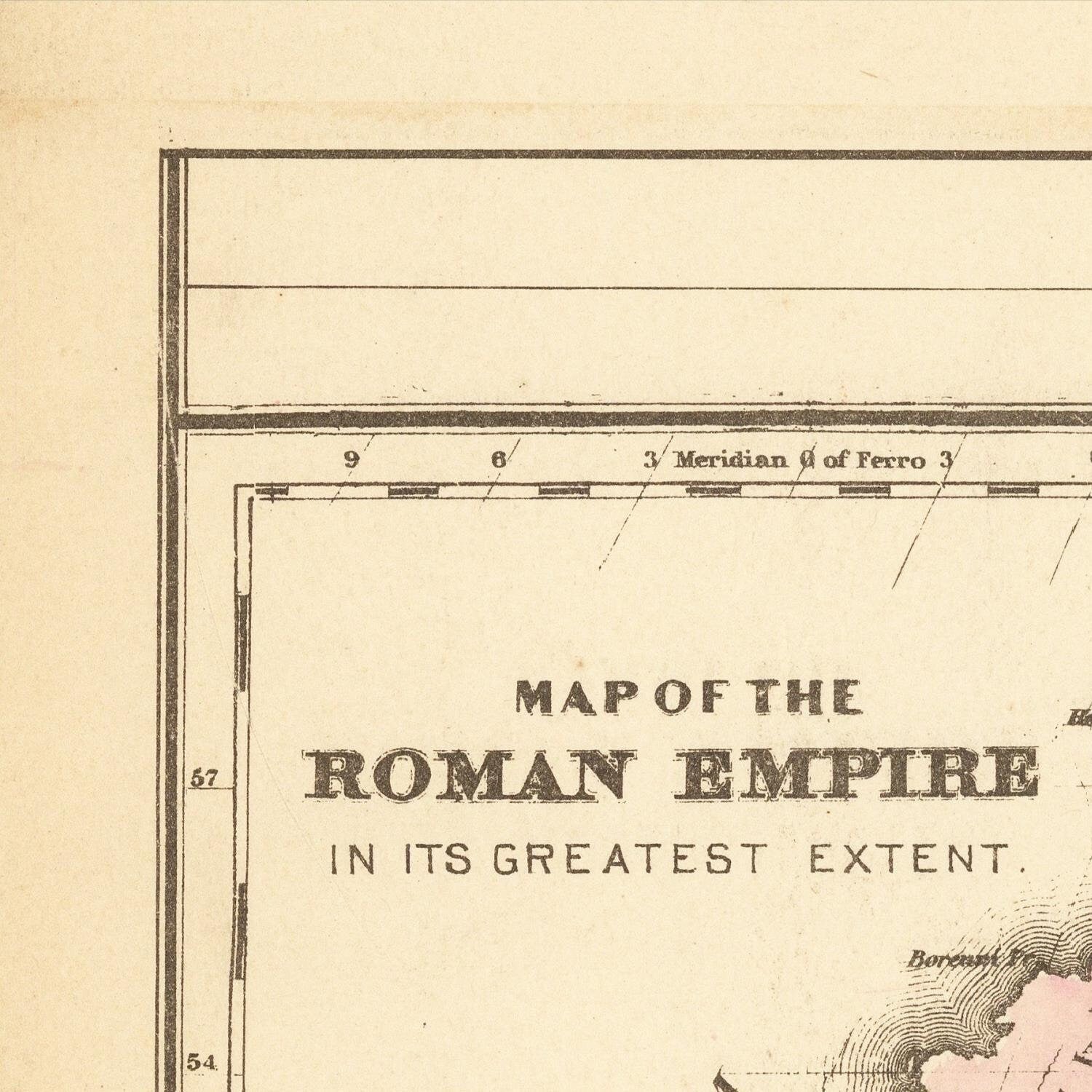 detail of the map from the top left corner